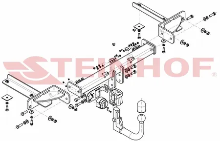 Фаркоп Steinhof для Opel Astra J GTC 2010-2016 Арт.O-104 O-104 в Тольятти