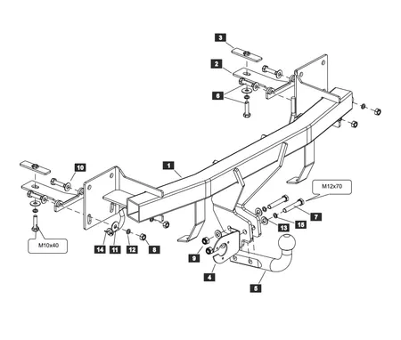 Фаркоп Sheriff для Mazda CX-4 2016-2024  2905.12 в Тольятти