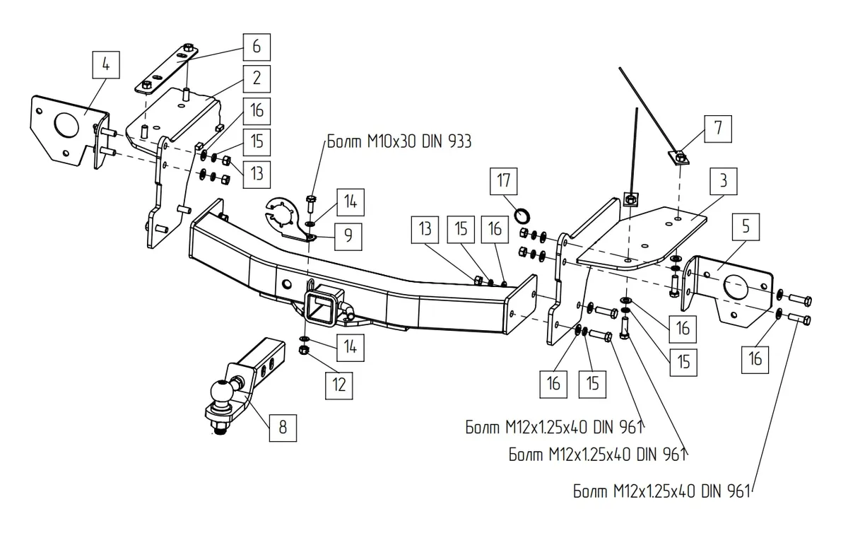 Фаркоп TowRus для GAC GS8 2021- Арт. 109182 109182 в Тольятти Фаркоп TowRus для GAC GS8 2021- Арт. 109182 109182 в Тольятти