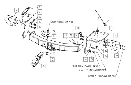 Фаркоп TowRus для GAC GS8 2021- Арт. 109182 109182 в Тольятти