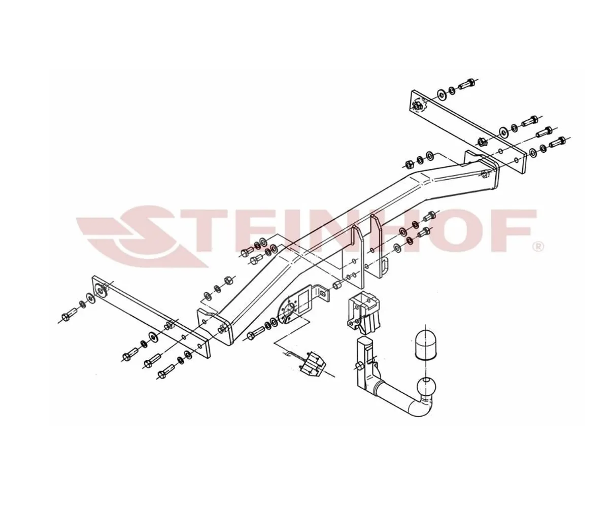 Фаркоп Steinhof для Volkswagen Tiguan 2007-2015 V-129 в Тольятти Фаркоп Steinhof для Volkswagen Tiguan 2007-2015 V-129 в Тольятти