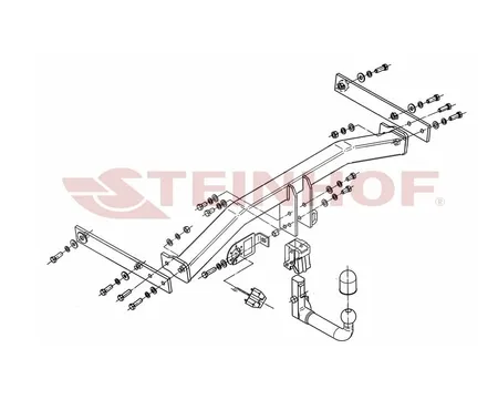 Фаркоп Steinhof для Volkswagen Tiguan 2007-2015 V-129 в Тольятти
