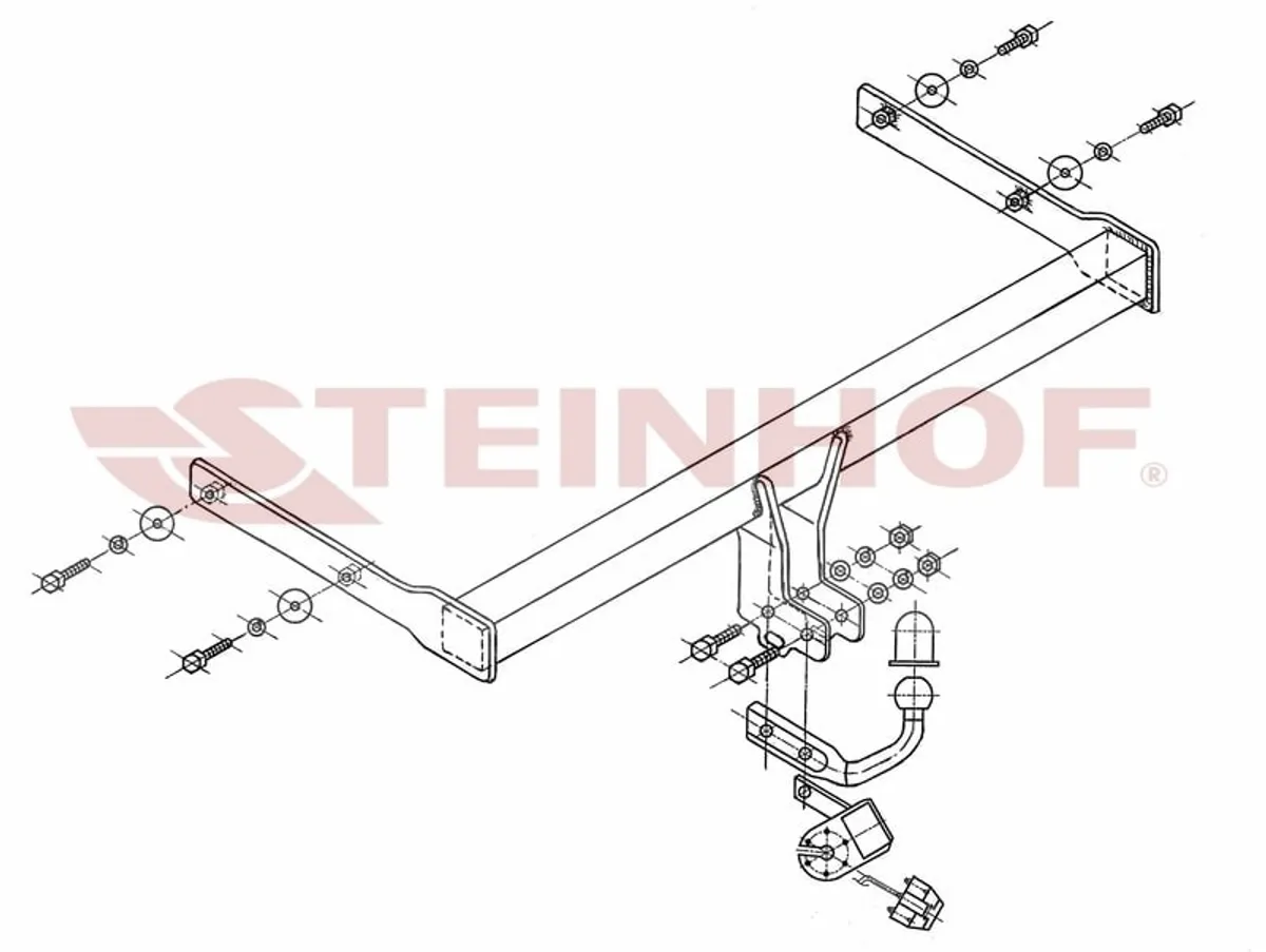 Фаркоп Steinhof для Volkswagen Passat 2021-2026 S-341 в Тольятти