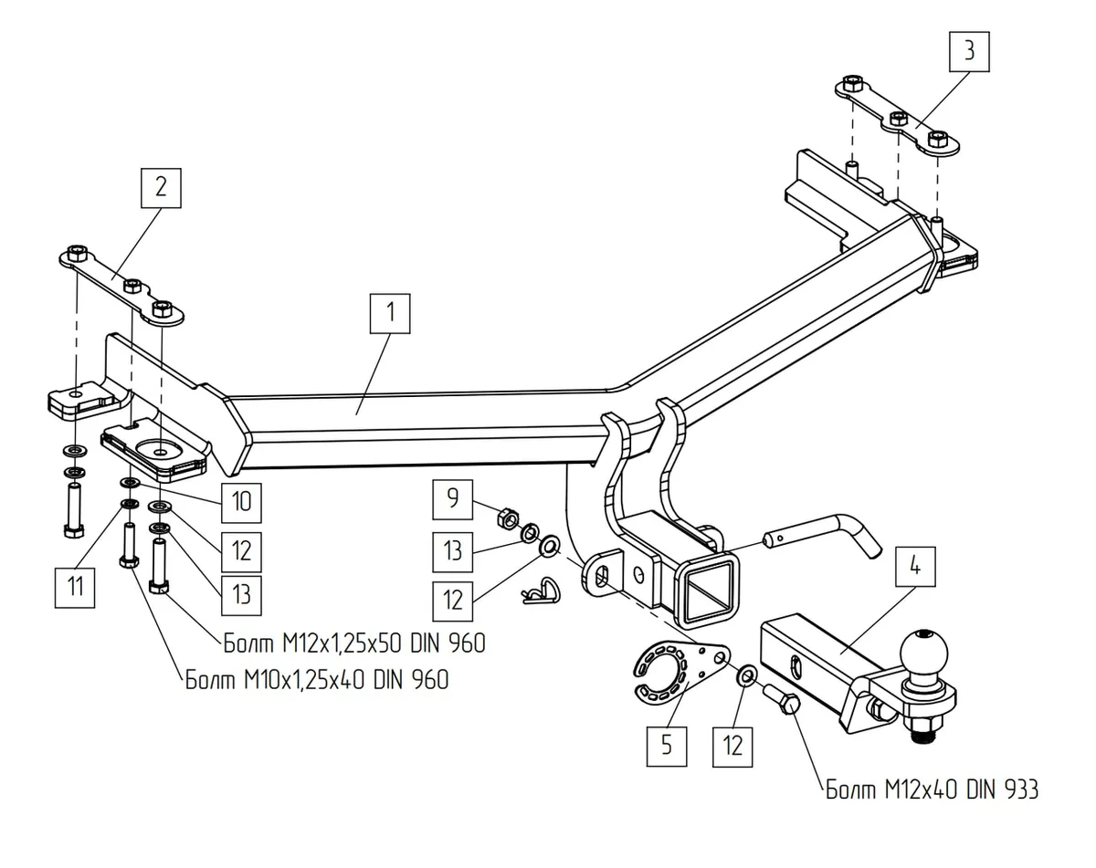 Фаркоп TowRus для GAC GS4 2024- Арт. 299415 299415 в Тольятти Фаркоп TowRus для GAC GS4 2024- Арт. 299415 299415 в Тольятти