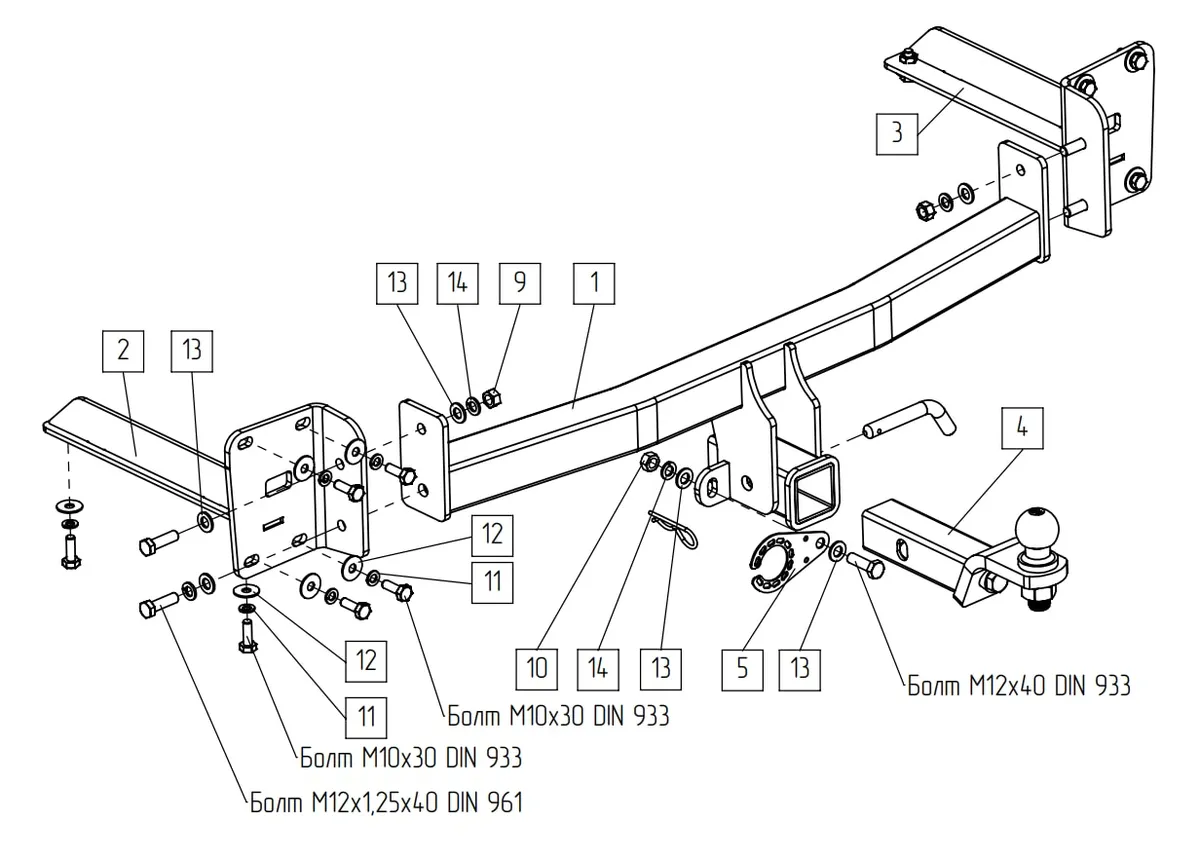 Фаркоп TowRus для Volkswagen Teramont 2022- 269092 в Тольятти Фаркоп TowRus для Volkswagen Teramont 2022- 269092 в Тольятти