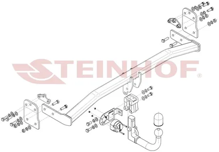 Фаркоп Steinhof для Hyundai Kona 2017-2023, (кроме N-Line и ADBlue) H-266 в Тольятти