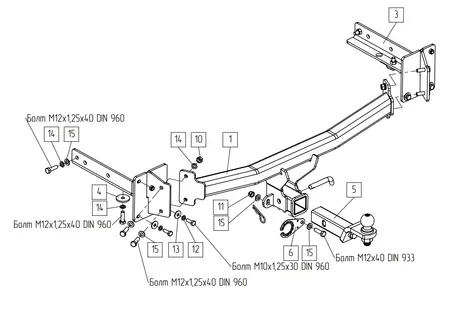 Фаркоп TowRus для LiXiang L6 2024- Арт. 288194 288194 в Тольятти