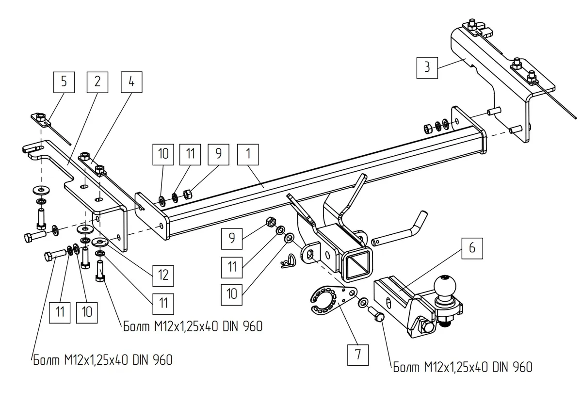 Фаркоп TowRus для Belgee X50 plus 2026- 299413 в Тольятти