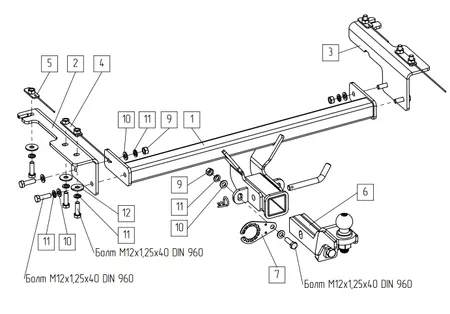 Фаркоп TowRus для Belgee X50 2023- 299413 в Тольятти